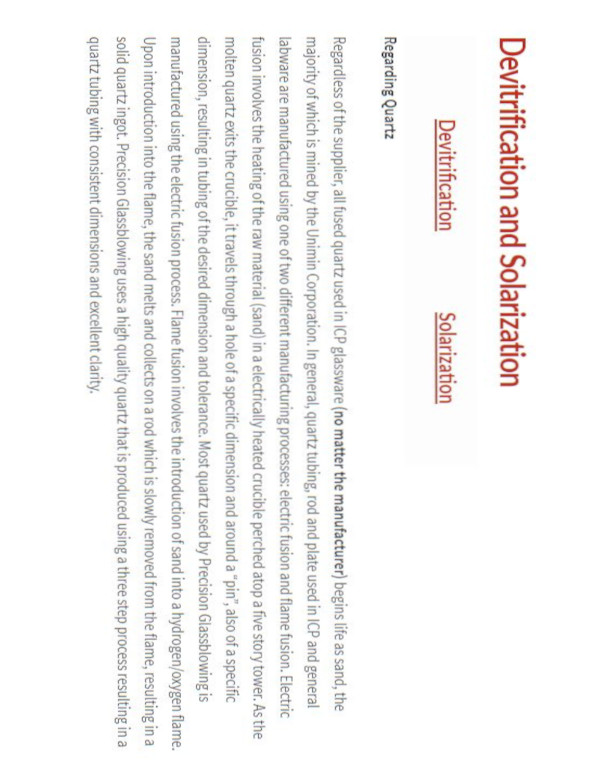 Devitrification & Solarization